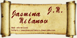 Jasmina Milanov vizit kartica